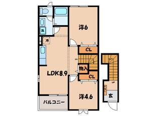 上横須賀駅 徒歩10分 2階の物件間取画像